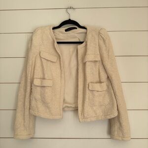 Zara cream Boucle Jacket